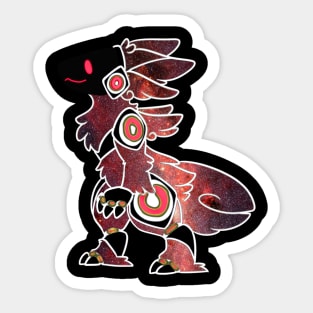 Protogen Fursuit Furry Fursona Cosmic Red stars Sticker